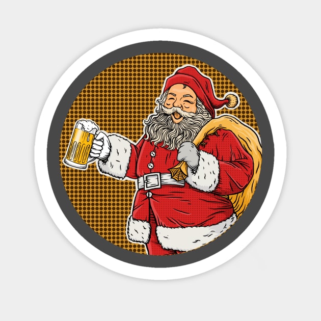 Christmas Santa Beer Drinking Sticker by Arjanaproject